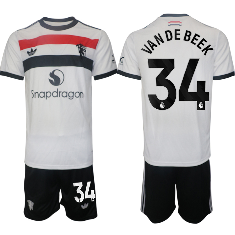 Men 2024-2025 Club Manchester United away white #34 Soccer Jersey->manchester united jersey->Soccer Club Jersey